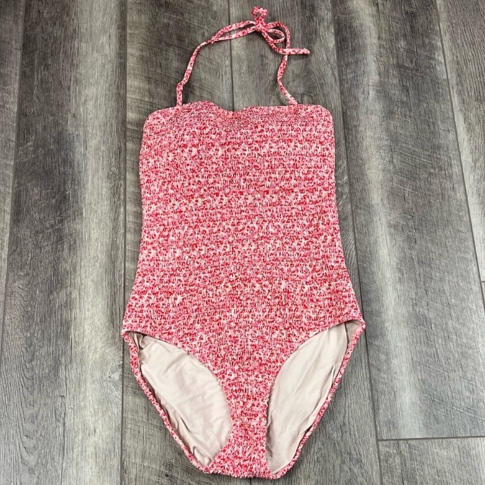 Hermoza Pink Smocked One Piece Swimsuit